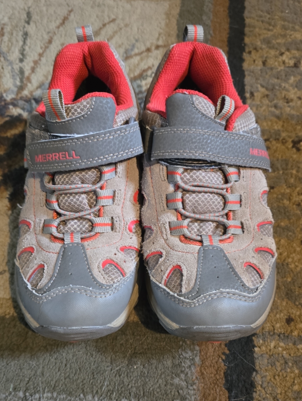 Merrell Kids Gray and Pink Trail Sneakers